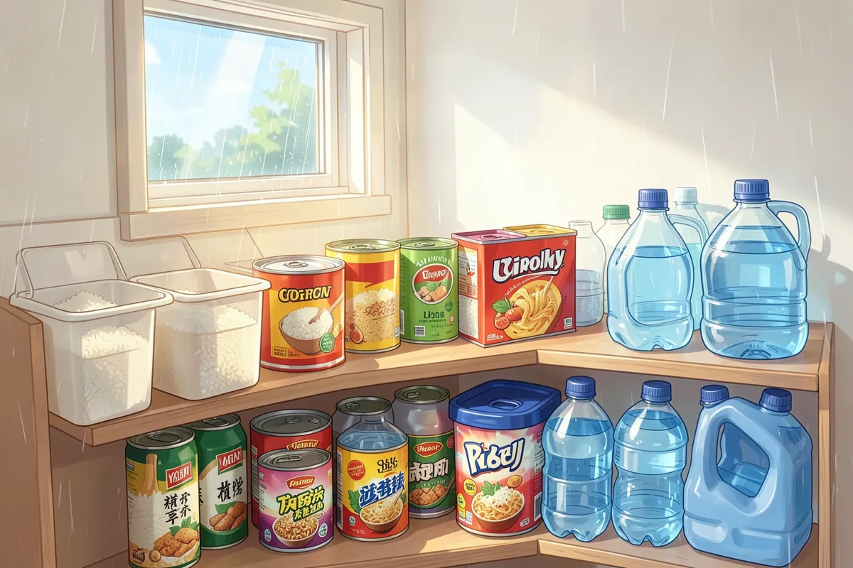 Dự trữ nước uống và lương thực mùa mưa bão: bao nhiêu, loại gì, giữ sao